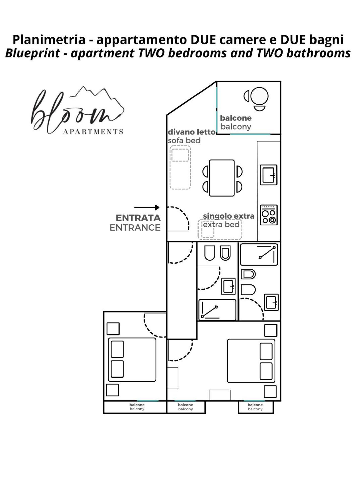 Bloom Apartments Trento Eksteriør bilde
